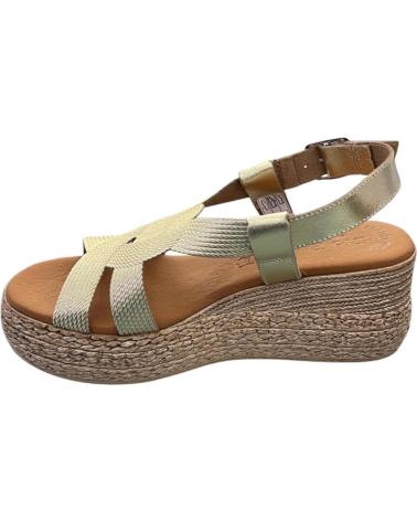 SANDALI EVA FRUTOS 3708 ORO CON ZEPPA IN CORDA VARIOS COLORES