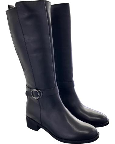 BOTTES HAUTES TREINTAS L-1102 EN CUIR NOIR VARIOS COLORES