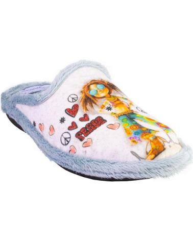 SUAVEFLEX 200-389 FUN PRINT HOUSE SLIPPERS BLUE AZUL