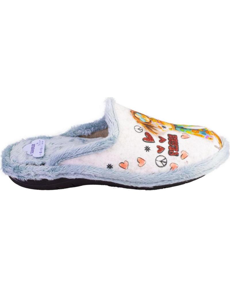 SUAVEFLEX 200-389 FUN PRINT HOUSE SLIPPERS BLUE AZUL