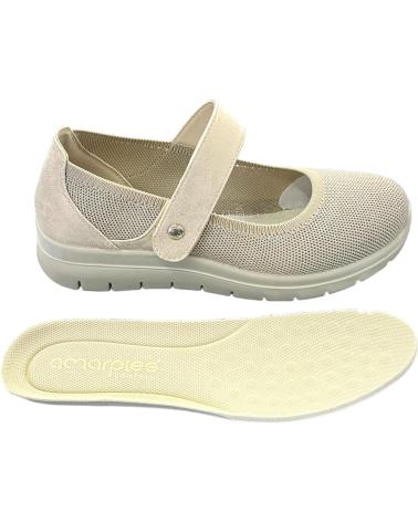 AMARPIES KOMFORT-SPANGENPUMPS AMD26332 MIT KLETTVERSCHLUSS - BEIGE VARIOS COLORES