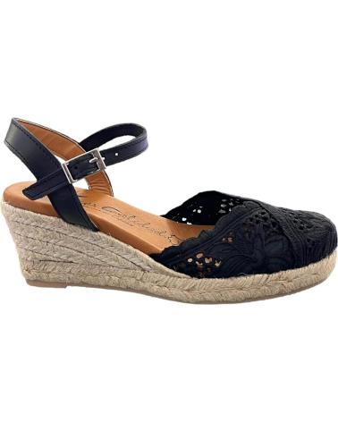 DTORRES 5004 BLACK LEATHER JUTE SANDAL BAND 2 VARIOS COLORES