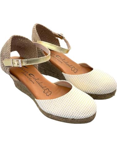 DTORRES 4004 SINGAPUR JUTE-SANDALEN AUS GOLDENEM LEDER VARIOS COLORES