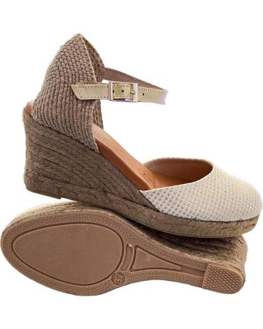 DTORRES 4004 SINGAPUR JUTE-SANDALEN AUS GOLDENEM LEDER VARIOS COLORES