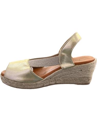 DTORRES JUTE-SANDALEN TORRES 5024 AUS PLATIN-LAMINIERTEM LEDER VARIOS COLORES