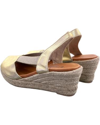 DTORRES JUTE-SANDALEN TORRES 5024 AUS PLATIN-LAMINIERTEM LEDER VARIOS COLORES