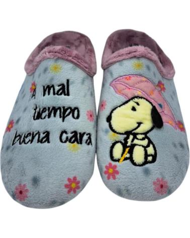 VULCA-BICHA HAUSSCHUHE SNOOPY BOTSCHAFT UND GÄNSEBLÜMCHEN GRAU GRIS