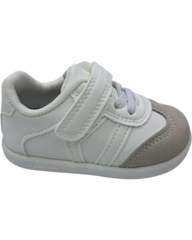 SAPATILHAS DESPORTIVAS CALZADOMANIA COM VELCRO - BRANCO/CINZA BLANCO