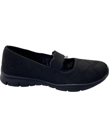 SKECHERS ZAPATILLAS CASUAL SEAGER-CASUAL PARTY BLACK 158110-BBK NEGRO
