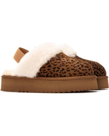 XTI MULES 144440 LEOPARDATO MARRONE CON INTERNO IN PELLICCIA DI AGNELLO LEOPARDO