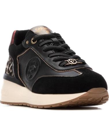 CARMELA SNEAKERS 162441 BLACK WITH LEOPARD PRINT NEGRO