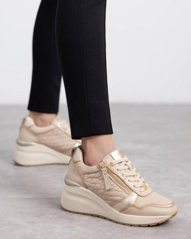 CARMELA SNEAKER 162446 BEIGE MIT METALLIC-EFFEKT BEIGE