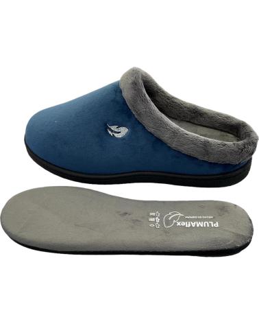 PLUMAFLEX ZAPATILLAS DE CASA 12230 MARINO DESCALZA HOLLAND BORDADO PLU AZUL
