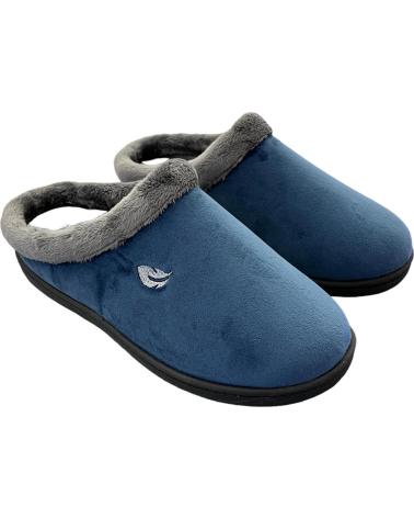 PLUMAFLEX ZAPATILLAS DE CASA 12230 MARINO DESCALZA HOLLAND BORDADO PLU AZUL