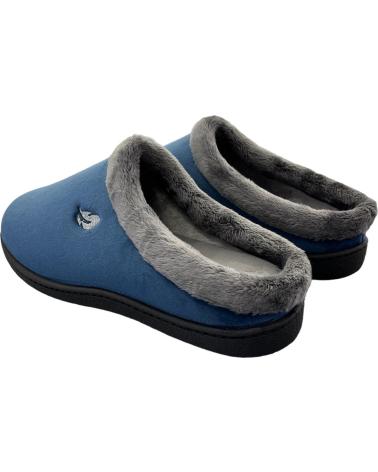 PLUMAFLEX ZAPATILLAS DE CASA 12230 MARINO DESCALZA HOLLAND BORDADO PLU AZUL