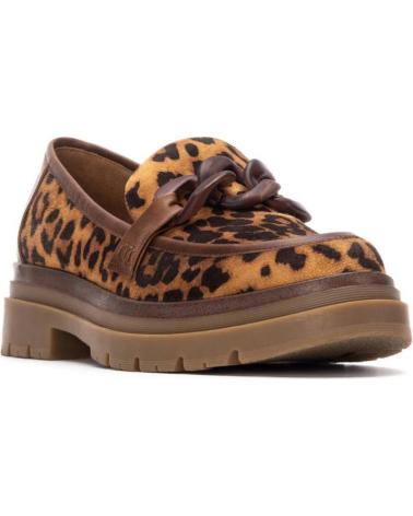 REFRESH 173003 LEOPARD PRINT LOAFER WITH TRACK SOLE LEOPARDO