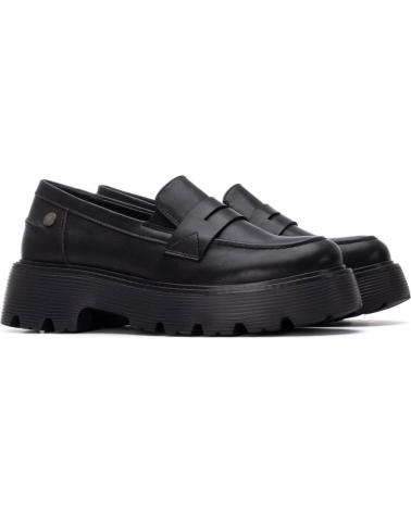 MOCASSIM REFRESH 173197 PRETO COM PLATAFORMA TRATORADA NEGRO