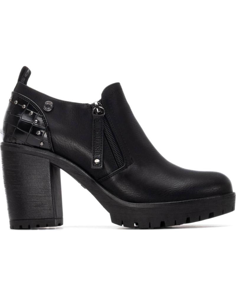 BOTTINE REFRESH 173201 NOIRE À TALON LARGE ET PLATEFORME NEGRO