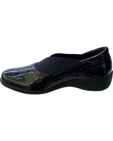 LUMEL ZAPATOS MUJER ANCHO ESPECIAL 720-8511 NEGRO ROJO