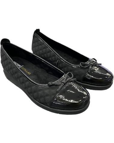DOCTOR CUTILLAS QUILTED BLACK BALLERINAS MODEL 75211 NEGRO