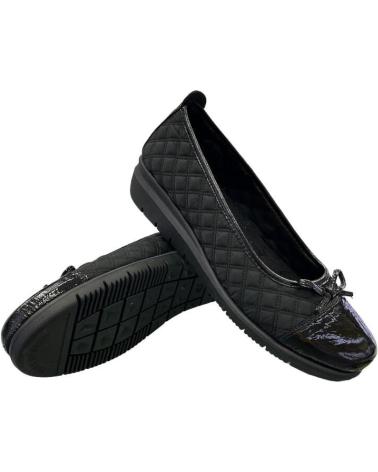 DOCTOR CUTILLAS QUILTED BLACK BALLERINAS MODEL 75211 NEGRO