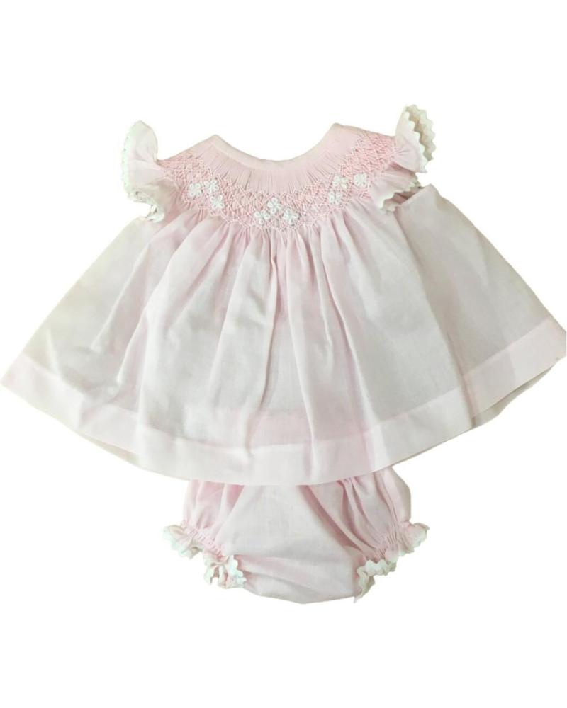 DBB MINI BATISTA JESUSITO DRESS FOR BABY GIRL - MODEL Q016 PINK ROSA