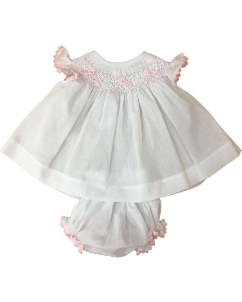 VESTIDO BEBÊ MINI BATISTA BRANCO DBB Q016 BLANCO