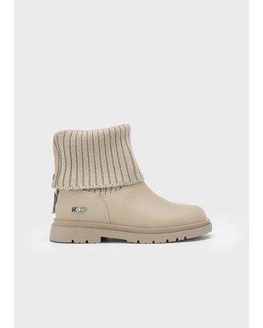 MAYORAL 44570 STIVALETTO PRIMI PASSI PELLE TRICOT SABBIA ARENA