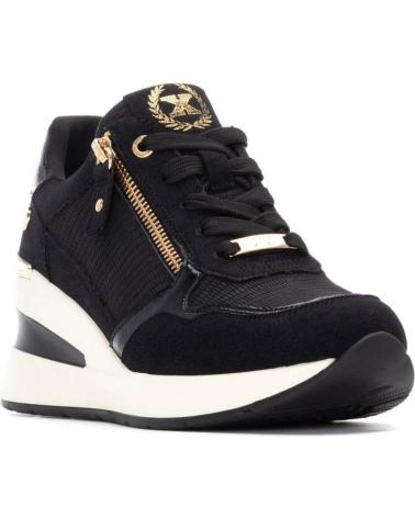 SNEAKERS SPORTIVE XTI BASIC MODELLO 13001-01 NERE CON CERNIERA NEGRO