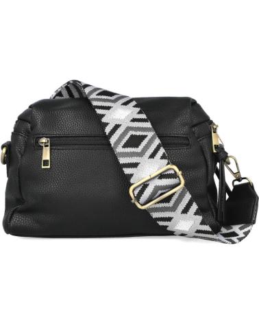 MTNG BOLSO BANDOLERA ALEDO C58863 NEGRO CON CORREA ESTAMPADA NEGRO