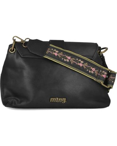MTNG BOLSO BANDOLERA SAC C58846 NEGRO CON HEBILLAS DORADAS NEGRO