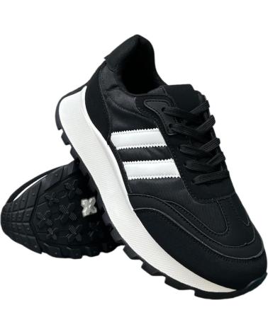 CALZADOMANIA DEPORTE 2 LINEAS NEGRO