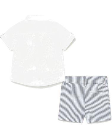 MAYORAL COMPLETO NEONATO BERMUDA A RIGHE E CAMICIA BIANCA MODELLO 1252 AZUL