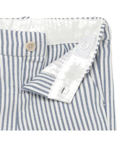 MAYORAL COMPLETO NEONATO BERMUDA A RIGHE E CAMICIA BIANCA MODELLO 1252 AZUL