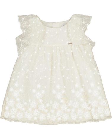 MAYORAL VESTIDO BORDADO PARA BEBÊ MENINA - MODELO 1907 BEGE BEIGE