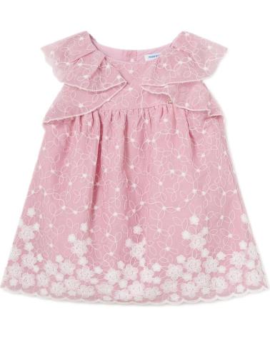 VESTIDO MAYORAL 1907 BORDADO COM FOLHOS PARA MENINA VARIOS COLORES