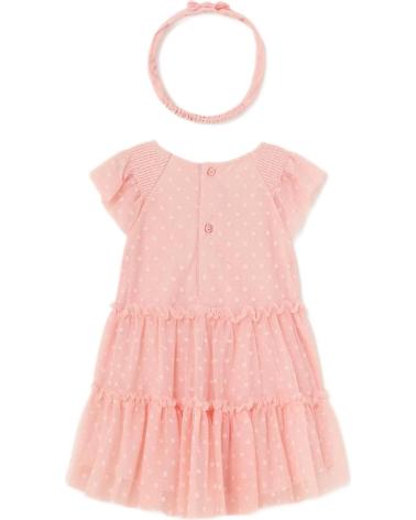 VESTIDO MAYORAL 1920 DE TULE ROSA COM DIADEMA PARA MENINA ROSA