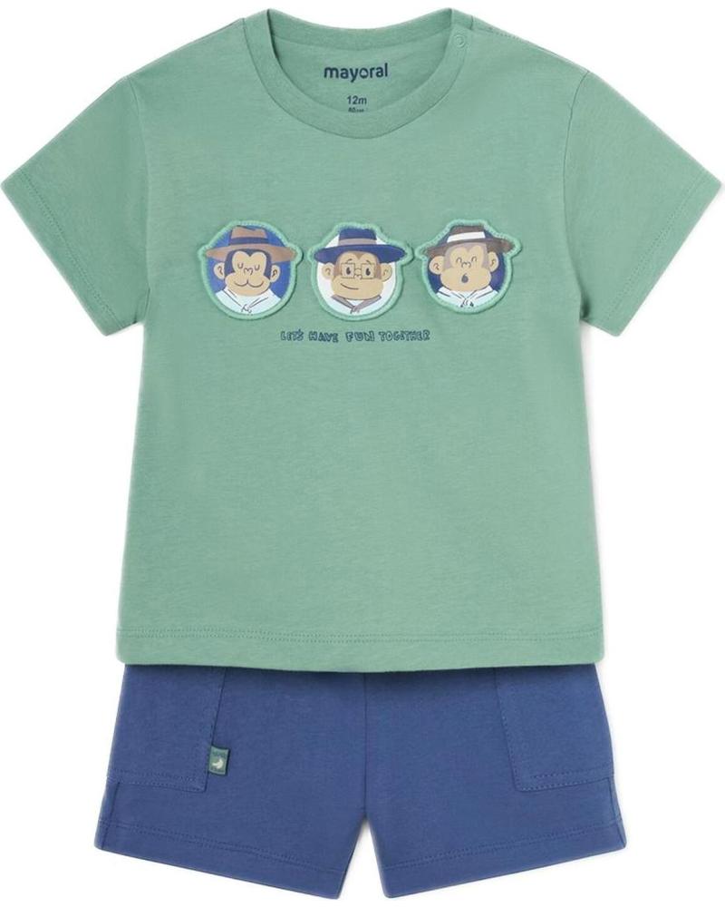MAYORAL ENSEMBLE T-SHIRT ET SHORT 1654 VERT VERDE