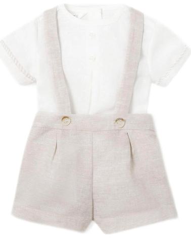 MAYORAL BABY BOY 2-PIECE SET WITH SUSPENDERS MODEL 1217 BEIGE BEIGE