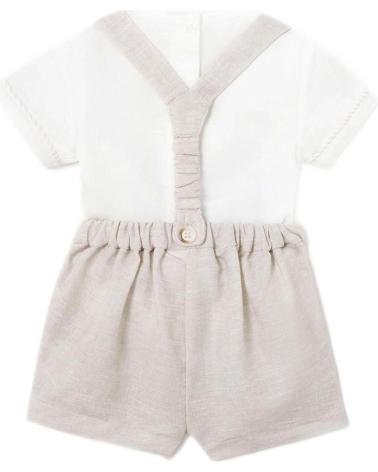 MAYORAL COMPLETO 2 PEZZI CON BRETELLE NEONATO MASCHIO MODELLO 1217 BEIGE BEIGE