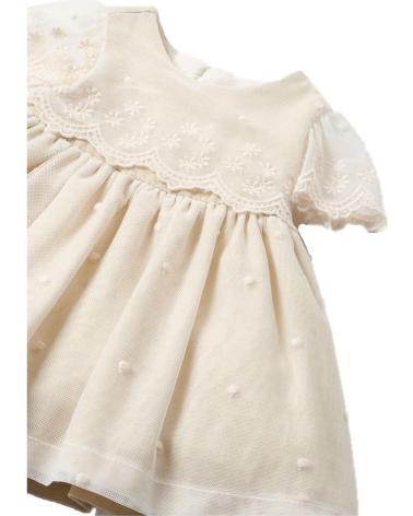 MAYORAL VESTIDOS CASUAL PARA NINA 1826 VESTIDO TUL BORDADO BEIGE