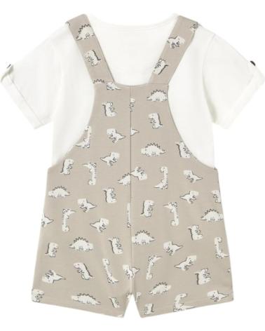 CONJUNTO MAYORAL JARDINEIRA PONTO OSSO ESTAMPADA BEGE - REF. 35491 BEIG