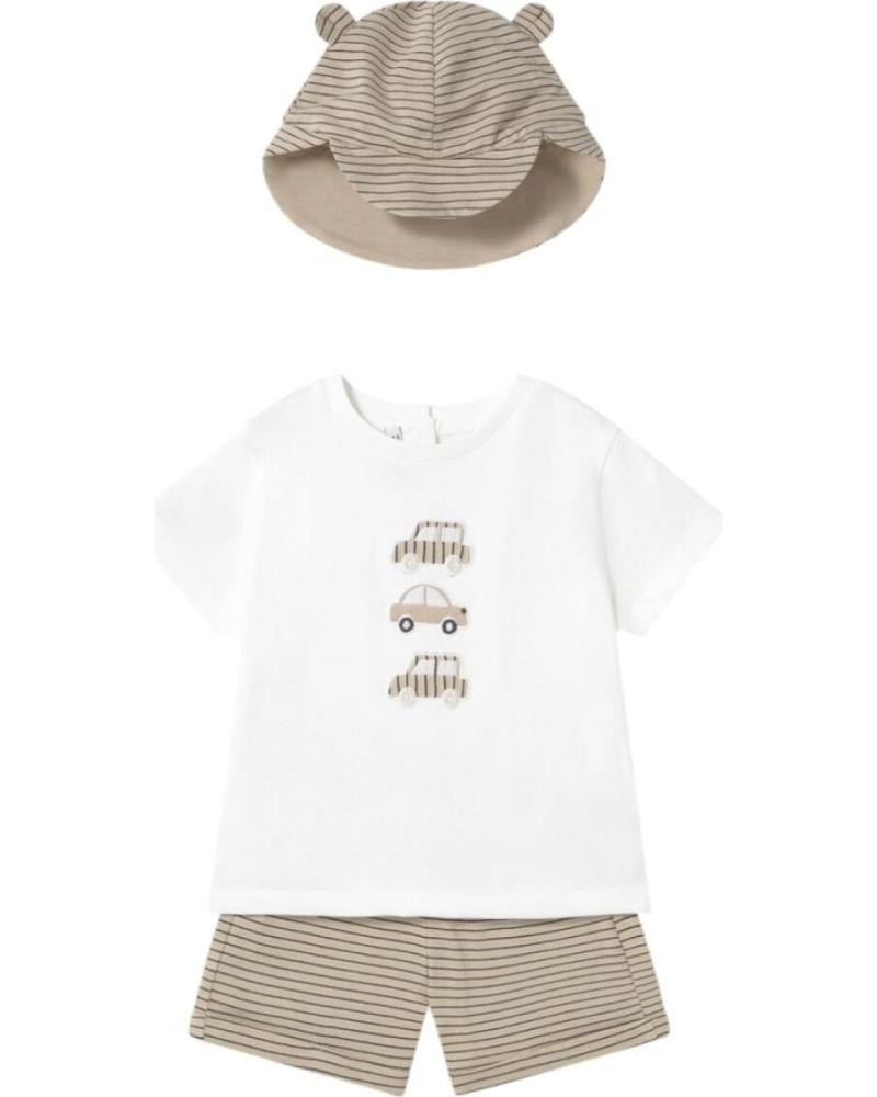 MAYORAL CONJUNTOS DE ROPA PARA BEBES NINO 1651 CONJUNTO 3 PIEZAS COC BEIGE