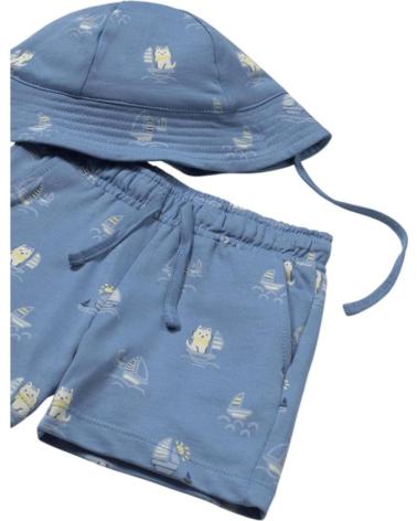 ENSEMBLE TROIS PIÈCES MAYORAL 1655 T-SHIRT PANTALON CHAPEAU IMPRIMÉ BLEU AZUL