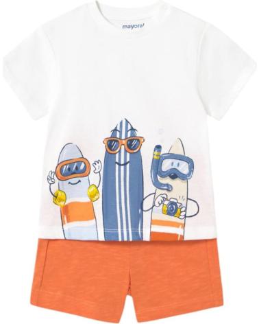 MAYORAL ENSEMBLE T-SHIRT ET SHORT 1656 ORANGE NARANJA