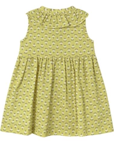 MAYORAL VESTIDO 1921 ESTAMPADO FLORAL COM BOTÕES E GOLA PETER PAN VERDE VERDE