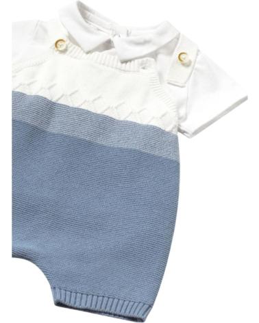 MAYORAL TRICOT ROMPER AND T-SHIRT SET FOR BABY BOY - MODEL 1607, BLUE AZUL