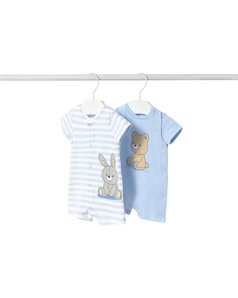 MAYORAL SET OF TWO SHORT ROMPERS MODEL 1707 BLUE AZUL