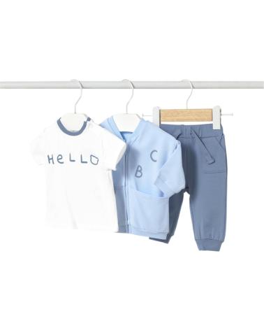 ENSEMBLE MAYORAL 1802 POUR BÉBÉ GARÇON - T-SHIRT 'HELLO' BLANC ET PANTALON DE SURVÊTEMENT BLEU AZUL