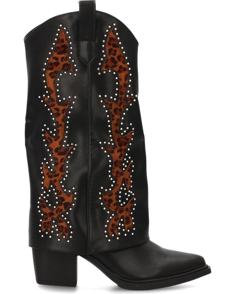 COWBOYSTIEFEL SPORT3PUNTO0 YZ25-07 SCHWARZ MIT LEOPARDENMUSTER VARIOS COLORES